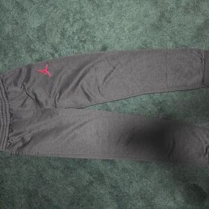 Jordan Kids Charcoal Joggers with Pink Accent